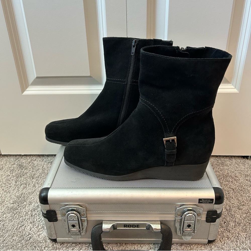Black Suede Ankle Boots